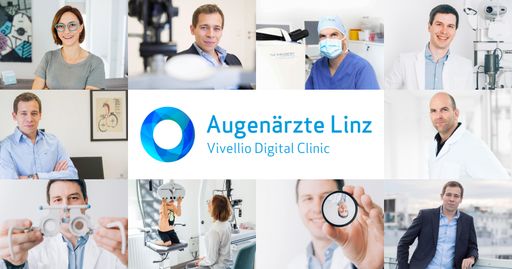  Logo der Digitale Augenklinik "Augenärzte Linz" und teilnehmender
Ärzte