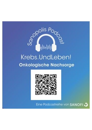 Vorschau Bild von QR Code zur Sanofi YouTube Playlist Podcast Onkologische Nachsorge