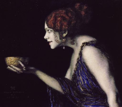 Vorschau Bild von Franz von Stuck, Tilla Durieux als Circe in dem
gleichnamigen Stück von Pedro Calderón de la Barca, 1912. Öl auf
Holz, 60 x 68 cm. Staatliche Museen zu Berlin,
Nationalgalerie/Leihgabe der Bundesrepublik Deutschland. Foto:
bpk/Nationalgalerie, SMB, Leihgabe der Bundesrepublik
Deutschland/Jörg P. Anders.