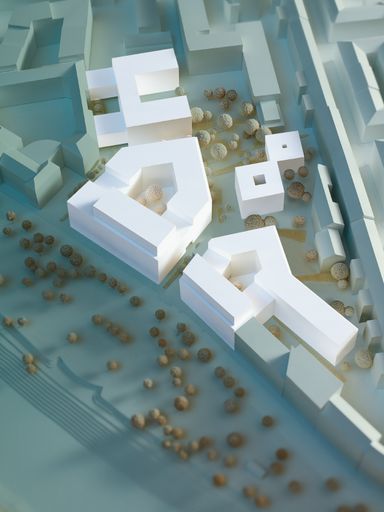 Übersicht Projekt LeopoldQuartier: Durch Geothermie
wird das LeopoldQuartier in der Wärme- und Kälteversorgung CO2-frei