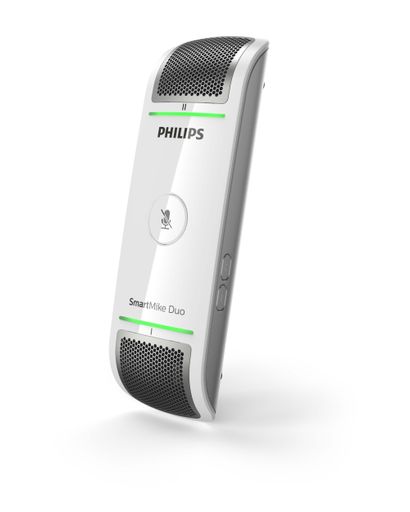 Vorschau Bild von Weltneutheit von Philips Speech. SmartMike
transkribiert Interview-Situationen. Das ist nicht nur für
Journalisten perfekt verwendbar, sondern auch im medizinischen wie
auch im Finanz-Dienstleistungsbereich, um nur einige
Verwendungsmöglichkeiten zu nennen.