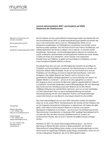 Vorschau Bild von mumok: Programm 2022