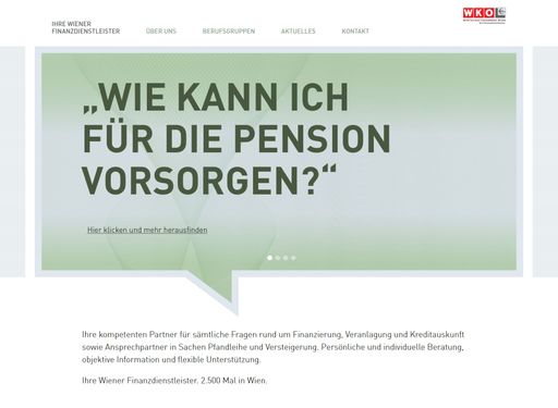 Vorschau Bild von Screenshot der Webseite
www.ihrefinanzdienstleister.wien