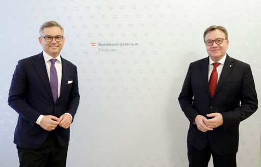 Finanzminister Brunner und Landeshauptmann Platter