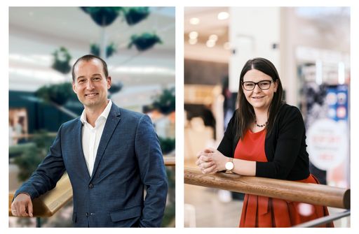 Zsolt-Juhasz, neuer Center Manager der Westfield
Shopping City Süd Julia Gattringer, neue Center Managerin des
Westfield Donau Zentrums