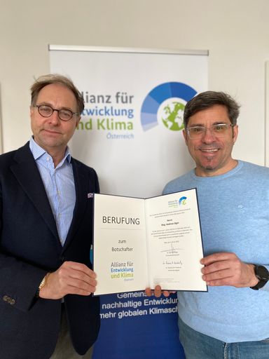 v.l.n.r. Österreich-Vorstand Markus Bürger und
Allianz-Botschafter Andreas Jäger