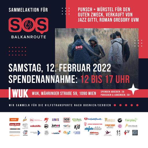 Am 12. Februar sammeln im WUK 37 Organisationen für
die Menschen, die entlang der EU-Außengrenzen im Freien ausharren
müssen.