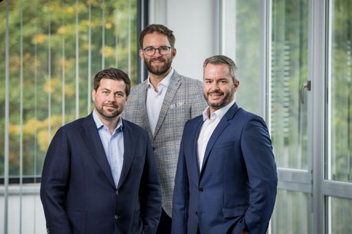  Geschäftsführer-Trio global office Österreich von links: Michael
Bernhard, Stefan Vögele, Josef Höchtl