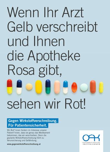 Kampagnenstart "Gegen Wirkstoffverschreibung - für
Patientensicherheit"