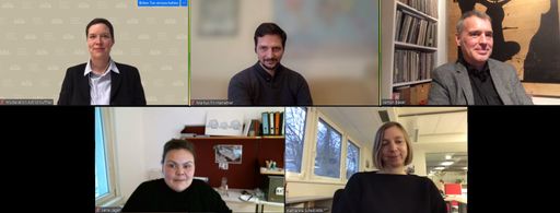  v.l.n.r.: Astrid Kuffner (Moderatorin), Markus
„fin“ Hametner (Datenjournalist), Ramon Bauer (Landesstatistik
Wien), Lena Jäger (BM für Soziales, Gesundheit, Pflege und
Konsumentenschutz) und Katharina Schell (APA) beim APA-News-Talk
„Von Daten zu Content – aber wie zu den Daten?“.