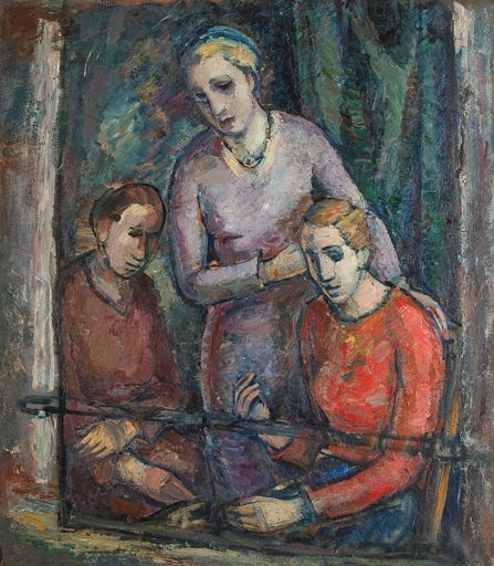 Vorschau Bild von Marianne Fieglhuber-Gutscher (1886 - 1978), DREI FRAUEN AM
BALKON, Öl/Leinwand, 115 x 101 cm