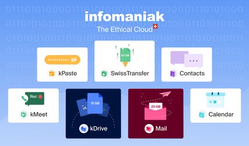 Das Angebot von Infomaniak ist eine kostenlose Alternative zu den
Lösungen von Google und Microsoft, die den Datenschutz respektiert.
/ Infomaniak, der führende Schweizer Cloud-Entwickler, lanciert eine
unabhängige Alternative zu den Web-Giganten und bietet allen
europäischen und Schweizer Kunden 35 GB kostenlosen Speicherplatz /
Weiterer Text über ots und www.presseportal.ch/de/nr/100057093 / Die
Verwendung dieses Bildes ist für redaktionelle Zwecke honorarfrei.
Veröffentlichung bitte unter Quellenangabe: "obs/Infomaniak"