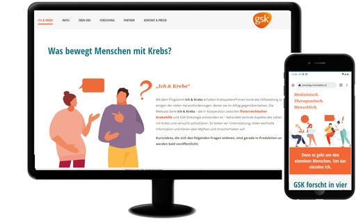 Vorschau Bild von Neue Website www.ichundkrebs.at Mockup