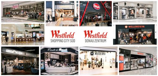 Diverse Handelsunternehmen der Westfield Shopping
City Süd