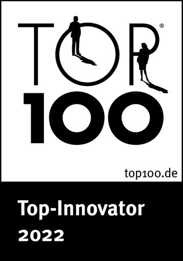Top 100 Innovator Siegel 2022 www.top100.de / Weiterer Text über
ots und www.presseportal.de/nr/161537 / Die Verwendung dieses Bildes
ist für redaktionelle Zwecke unter Beachtung ggf. genannter
Nutzungsbedingungen honorarfrei. Veröffentlichung bitte mit
Bildrechte-Hinweis.