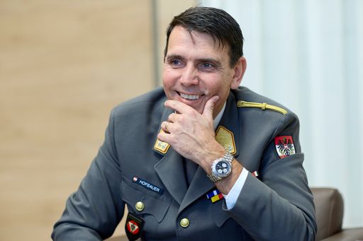 © photonews.at/Georges Schneider - Korneuburg (NÖ)
17.01.2022 - Interview mit Generalmajor Bruno Hofbauer vom
Bundesministerium für Landesverteidigung.