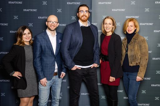  KRAFTKINZ positioniert sich als ExpertInnen-Team im
internationalen Eventmanagement. V.l.n.r.: Saskia Höfer, Christoph
Klaritsch, Brendan Philipp, Pamela Graf und Birgit Kraft-Kinz.
