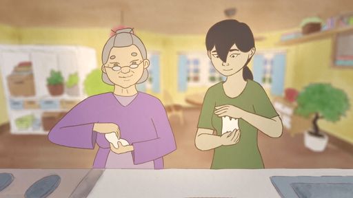 Bild aus dem Kurzfilm "Mochi" Bildnachweis: Emily
Faderbauer, Kerstin Helmlinger, Elisabeth Semmler, Katja Senn