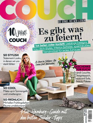 COUCH-Cover der Geburtstagsausgabe 04/2022 (EVT: 4.3.2022) /
Weiterer Text über ots und www.presseportal.de/nr/105003 / Die
Verwendung dieses Bildes ist für redaktionelle Zwecke unter
Beachtung ggf. genannter Nutzungsbedingungen honorarfrei.
Veröffentlichung bitte mit Bildrechte-Hinweis.