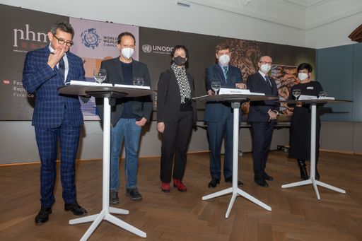  Pressekonferenz zum World Wildlife Day im
Naturhistorischen Museum Wien.