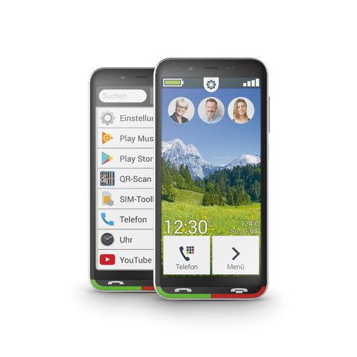 Super easy. Telefon-Tasten erleichtern den Umstieg
vom Tastenhandy zum Smartphone.