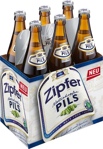 Vorschau Bild von Zipfer Naturhopfen Pils nun auch in der 0,5l
Mehrwegflasche erhältlich.