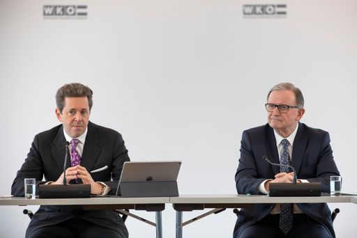 Harald Mahrer, Präsident der Wirtschaftskammer
Österreich und Karlheinz Kopf, Generalsekretär der WKÖ