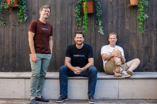  Die drei Gründer von Monkee: (von links) Christian
Schneider, Martin Granig und Jean-Yves Bitterlich