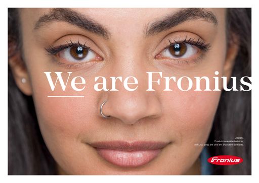 Vorschau Bild von Die neue Employer Branding Kampagne von Fronius
stellt die eigenen Mitarbeiterinnen und Mitarbeiter ins Rampenlicht.