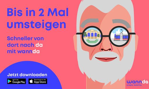 Vorschau Bild von wannda hat einen Routenplaner, Abfahrtsmonitor und
eine Favoriten-Anzeige