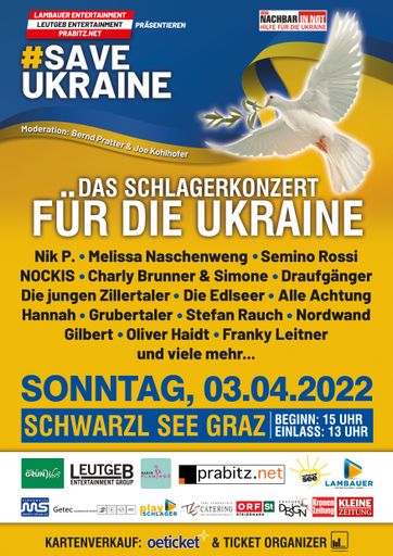  Das Benefizkonzert findet am 03. April 2022 am Schwarzl See
statt.