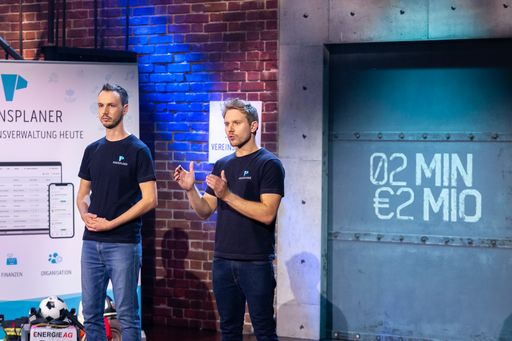 Vorschau Bild von Vereinsplaner Gründer beim Auftritt bei 2 Minuten 2
Millionen