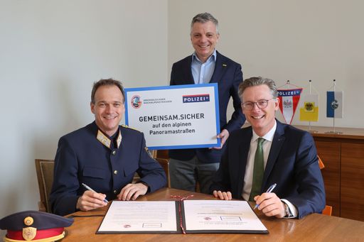 Start der neuen Verkehrssicherheitsaktion von
Großglockner Hochalpenstraßen AG, ÖAMTC und Polizei.