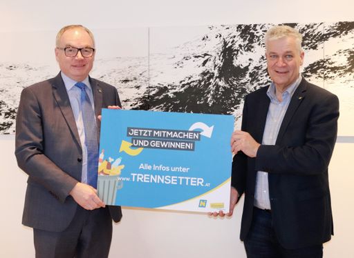 LH-Stellvertreter Stephan Pernkopf und Anton
Kasser, Präsident der NÖ Umweltverbände, freuen sich auf viele
#Trennsetter.