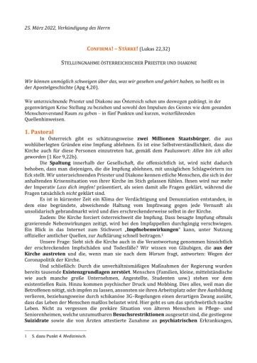  Stellungnahme österreichischer Diakon und Priester