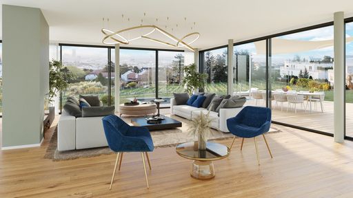 Vorschau Bild von Bellevuestraße 74, Villa C Rendering Wohnbereich