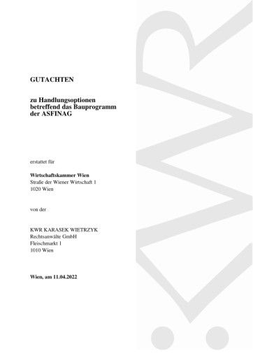 Vorschau Bild von Gutachten KWR, Prof. Zehetner