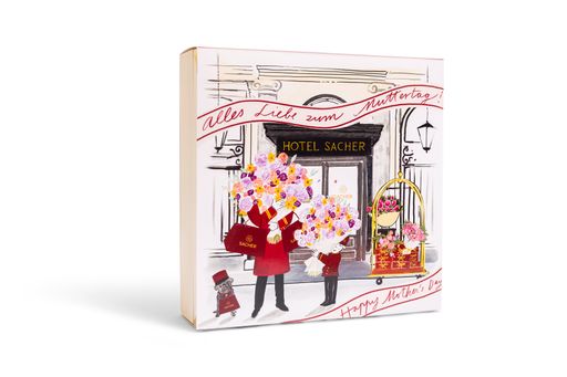 Die wohl süßeste Art Danke zu sagen: Kera Till,
eine der gefragtesten internationalen Illustratorinnen für Mode- und
Lifestyle, hat zum Muttertag für die Original Sacher-Torte ein neues
Gewand entworfen.