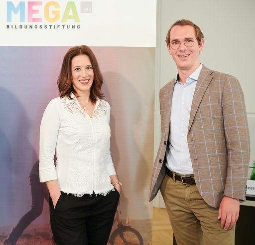 Mariella Schurz, Generalsekretärin B&C
Privatstiftung, und Andreas Ambros-Lechner, Generalsekretär MEGA
Bildungsstiftung