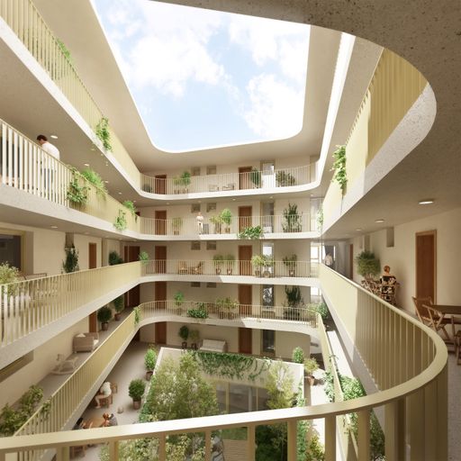 Vorschau Bild von Das große Atrium der HausWirtschaft.