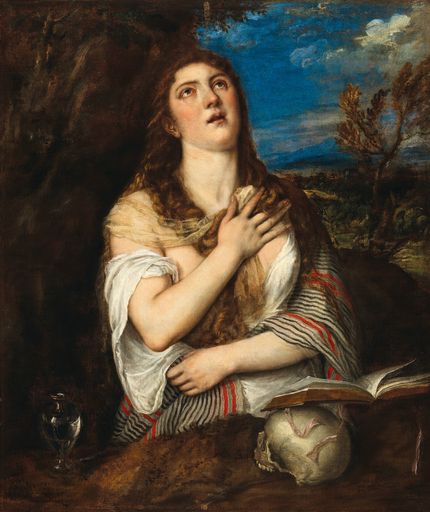  Bild zu OTS - (Pieve di Cadore ca. 1485/90 - 1576 Venedig) Die
büßende Magdalena, Öl auf Leinwand, 115 x 96,7 cm Dorotheum-Auktion
11. Mai 2022, Schätzwert € 1 - 1,5 Millionen