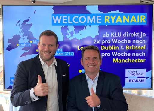 Andreas Gruber (Ryanair) und Nils Witt (Airport
Klagenfurt)