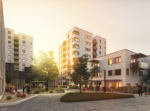 Vorschau Bild von Über 120 Wohnungen entstehen an der Ecke
Leystraße/Eva-Popper-Weg. Geplante Fertigstellung im Dezember 2022.