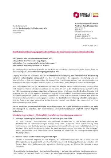  Offener Brief des Handelsverbandes