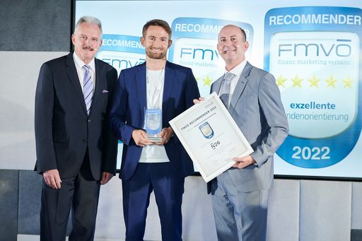  Direkt- und Spezialbanken Recommender-Award
Gewinner und Gütesiegel exzellente Kundenorientierung N26