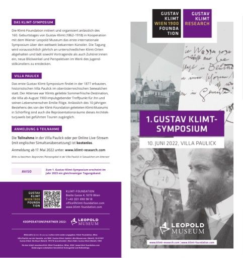 Vorschau Bild von Programm, 1. Gustav Klimt-Symposium 2022