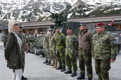 Vorschau Bild von FBM Tanner und LH Platter bei der European Mountain
Thunder auf dem Truppenübungsplatz Lizum/Tirol am 19 05 2022
