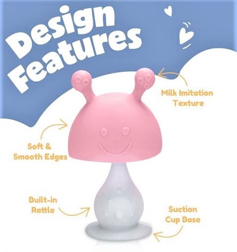 Produktbild "Mushroom Teether Toys for Newborn
Babies, Toddlers, Infants, Relieve Sore Gum - BPA-Free Chew Toy"