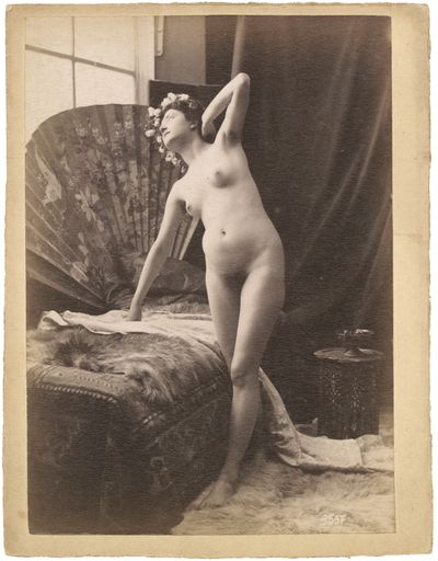 Vorschau Bild von Otto Schmidt (1849–1920), Akt 3537, um 1900
Albuminpapier auf Untersatzkarton, Carte de cabinet (14 x 10 cm),
Mila Palm, Wien