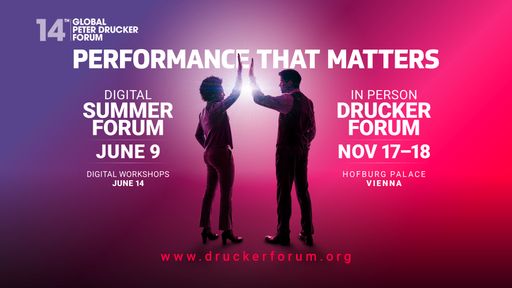  Titelbild Digital Summerforum im Rahmen des Global
Peter Drucker Forums 2022